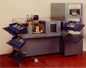 AC Electric motor final production test machine.  Motor performance is measured over a range of pre-defined performance tests.  Motors are checked against pass / fail criteria.